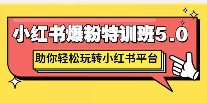 【副业项目3154期】小红书爆粉特训班5.0，助你轻松玩转小红书平台价值1380元-掘金计划