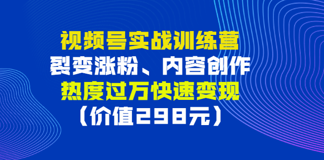 【副业项目3353期】视频号实战合集（视频号怎么创作推广涨粉）-掘金计划