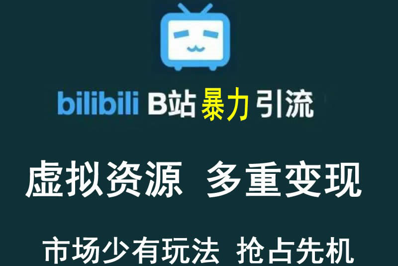 【副业项目3871期】虚拟资源引流方案：B站暴力引流 ，多重变现法-掘金计划
