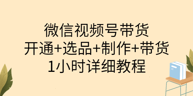 【副业项目3940期】陈奶爸·微信视频号带货：开通+选品+制作+带货（1小时详细教程）-掘金计划