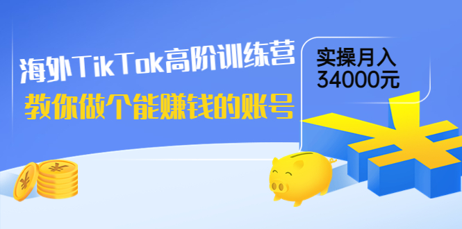 【副业项目4025期】海外TikTok高阶训练营：教你做个能赚钱的账号，实操月入34000元-掘金计划