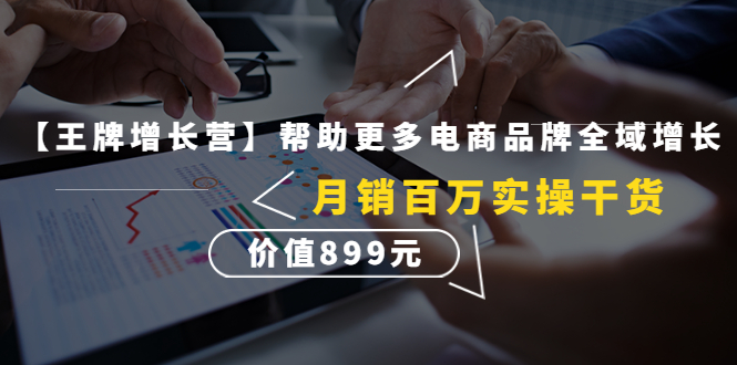 【副业项目4547期】【王牌增长营】帮助更多电商品牌全域增长，月销百万实操干货，价值899元-掘金计划