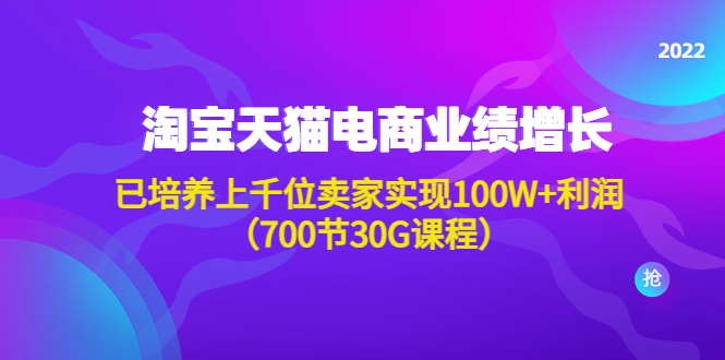 【副业项目4675期】淘系天猫电商业绩增长：已培养上千位卖家实现100W+利润（700节30G课程）-掘金计划