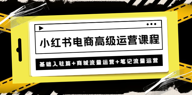 【副业项目4879期】小红书电商高级运营课程：基础入驻篇+商城流量运营+笔记流量运营-掘金计划