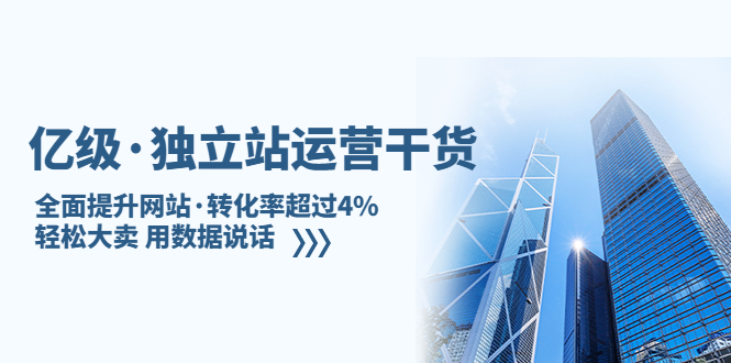 【副业项目5408期】亿级·独立站运营干货：全面提升网站·转化率超过4%，轻松大卖 用数据说话-掘金计划