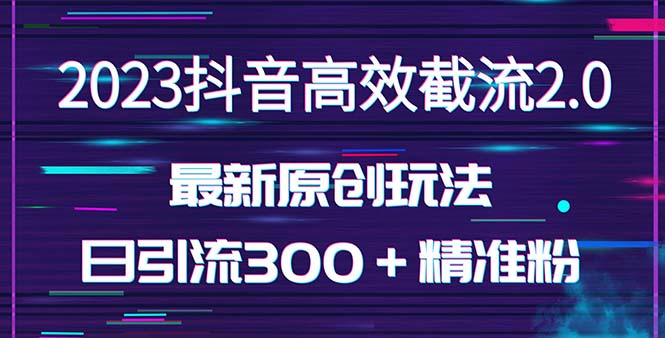 【副业项目5421期】日引300＋创业粉，独家抖音高效截流2.0玩法（价值1280）-掘金计划
