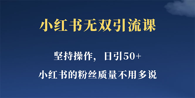 【副业项目5739期】小红书无双课一天引50+女粉，不用做视频发视频，小白也很容易上手拿到结果-掘金计划