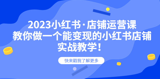 【副业项目6156期】2023小红书·店铺运营课，教你做一个能变现的小红书店铺，20节-实战教学-掘金计划