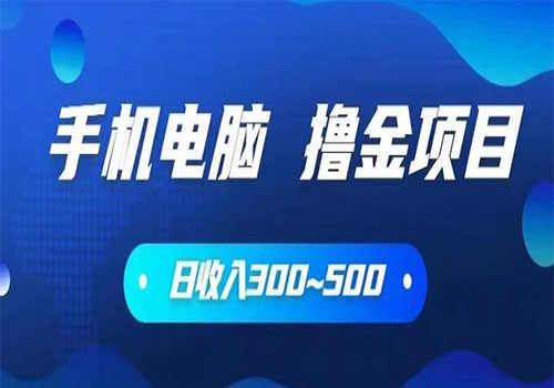 【副业项目6065期】2023手机和电脑都可以撸金的项目，日收入300~500【揭秘】-掘金计划