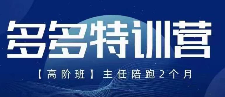 【副业项目6086期】纪主任·5月最新多多特训营高阶班，玩法落地实操，多多全掌握-掘金计划