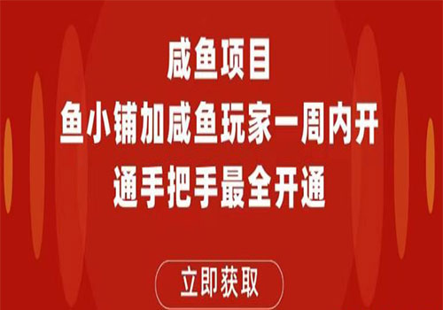【副业项目6067期】2023闲鱼项目鱼小铺加闲鱼玩家认证一周内开通，手把手最全开通-掘金计划
