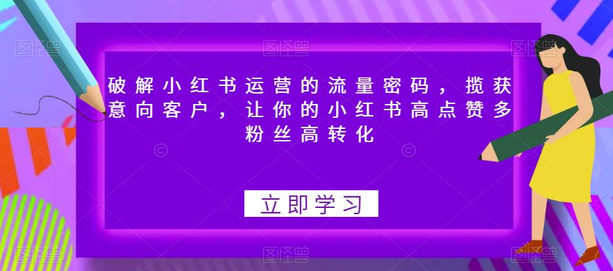 【副业项目6608期】破解小红书运营的流量密码，揽获意向客户，让你的小红书高点赞多粉丝高转化-掘金计划