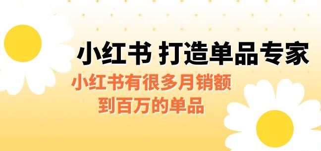 【副业项目6703期】某公众号付费文章《小红书打造单品专家》小红书有很多月销额到百万的单品-掘金计划