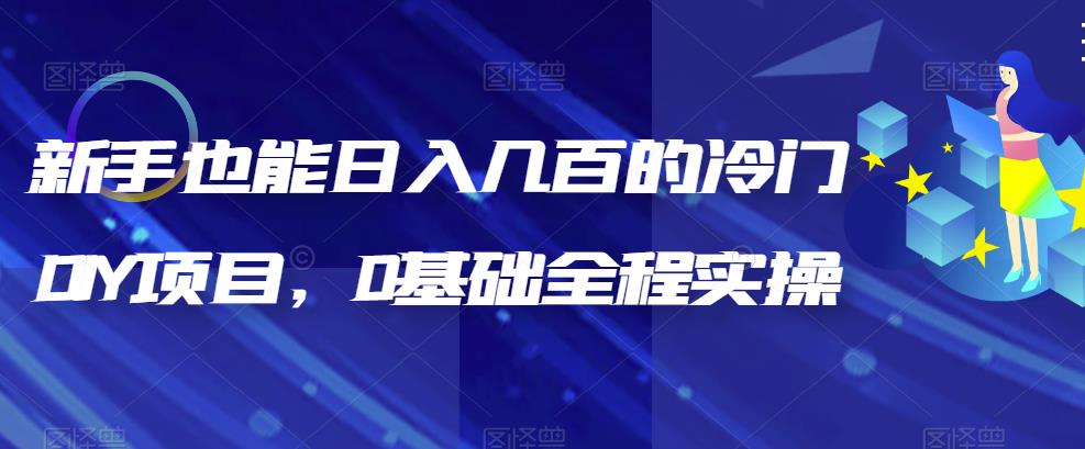 【副业项目6865期】新手也能日入几百的冷门DIY项目，0基础全程实操【揭秘】-掘金计划