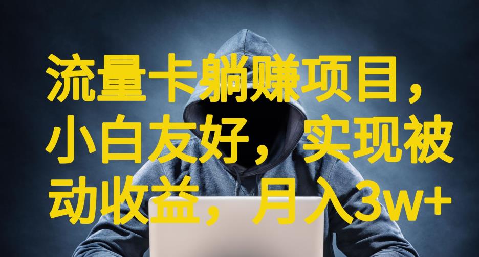 【副业项目6842期】流量卡躺赚项目，小白友好，开设后台，实现被动收益，只要出卡，就能一直赚钱，利润高昂【揭秘】-掘金计划