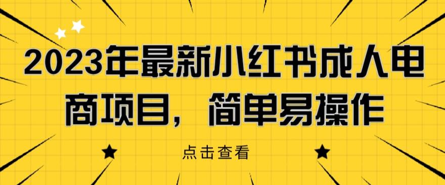 【副业项目6532期】2023年最新小红书成人电商项目，简单易操作【详细教程】-掘金计划