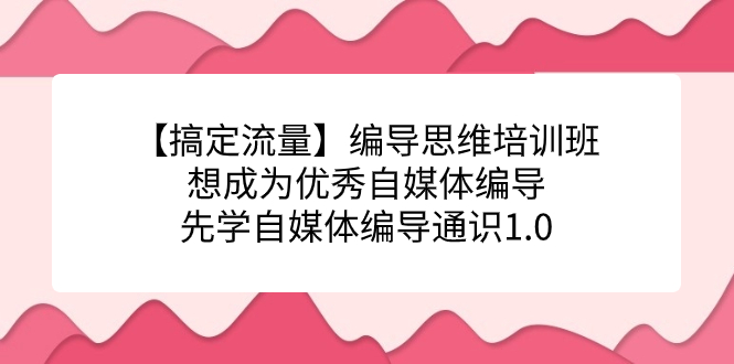 【副业项目7456期】编导思维培训班，想成为优秀自媒体编导先学自媒体编导通识1.0-掘金计划