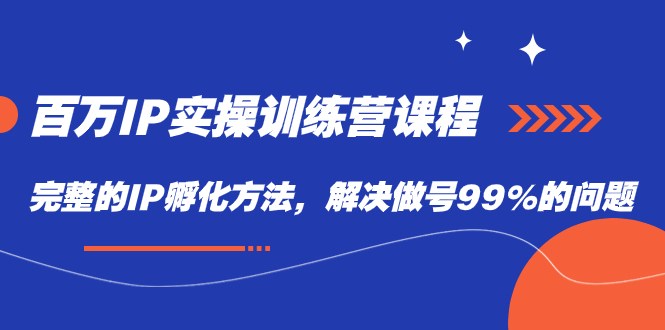 【副业项目7564期】百万IP实战训练营课程，完整的IP孵化方法，解决做号99%的问题-掘金计划