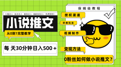 【副业项目8160期】Ai小说推文每天20分钟日入500＋授权渠道-掘金计划