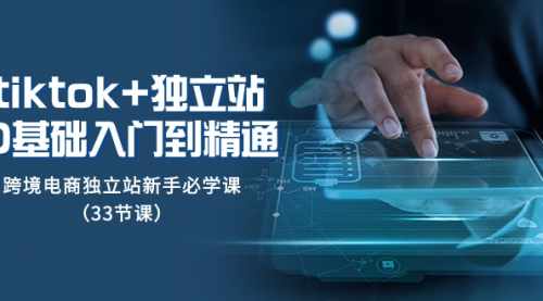 【副业项目8304期】tk+独立站从0基础入门到精通，跨境电商独立站新手必学课-掘金计划