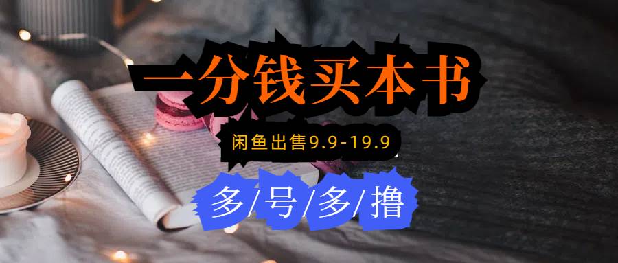每天花1分钱买一本书，闲鱼出售9.9-19.9不等，多账号多撸 新手小白均可操作-掘金计划