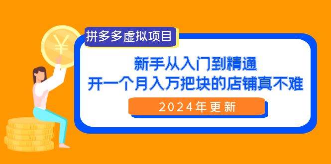 拼多多虚拟项目：入门到精通，开一个月入万把块的店铺 真不难（24年更新）-掘金计划