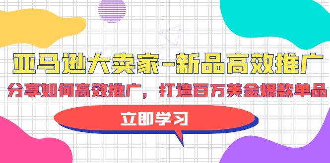 亚马逊 大卖家-新品高效推广，分享如何高效推广，打造百万美金爆款单品-掘金计划