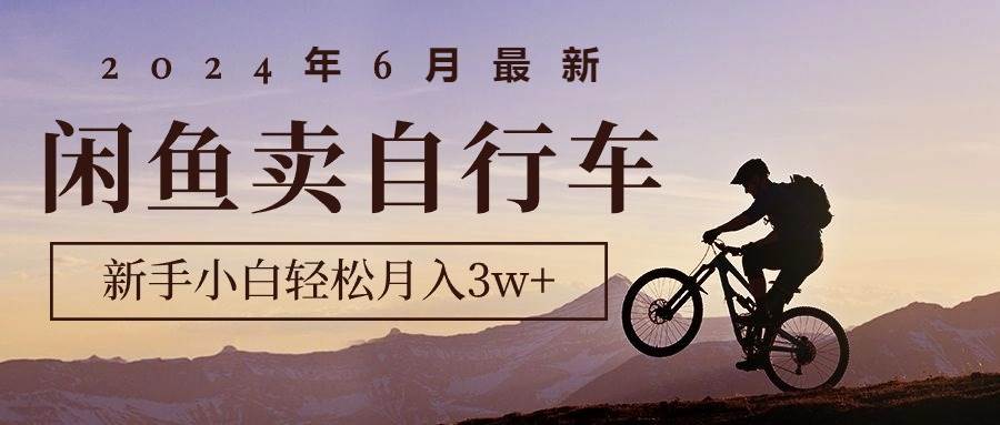2024年6月最新闲鱼卖自行车，新手小白轻松月入3w+项目-掘金计划