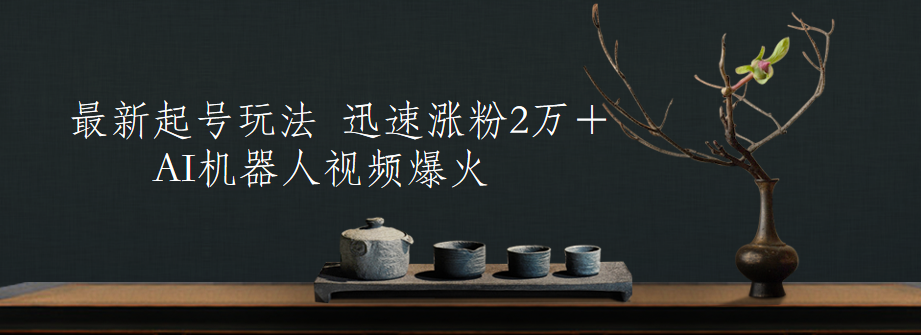 最新起号玩法，AI机器人视频爆火，迅速涨粉2万＋-掘金计划