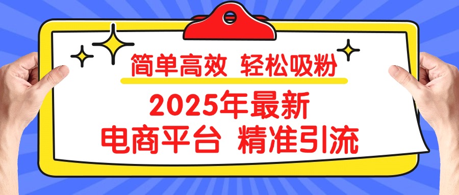 2025年最新电商平台精准引流 简单高效 轻松吸粉-掘金计划