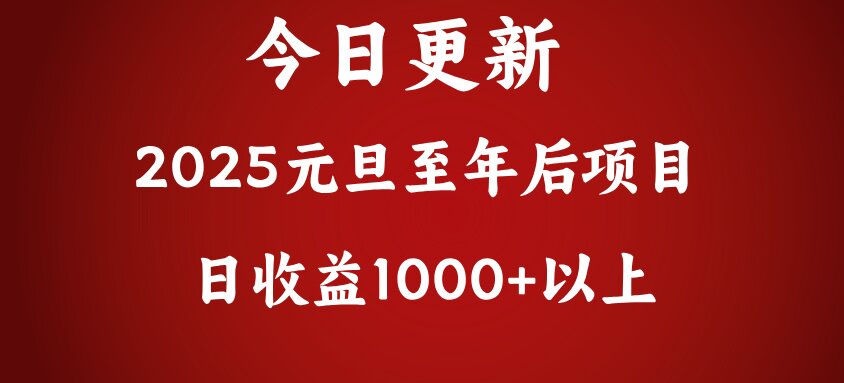 翻身项目，日收益1000+以上-掘金计划