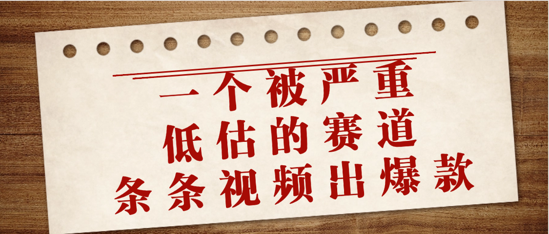 一个被严重低估的赛道，条条视频出爆款，一个月变现3万+-掘金计划