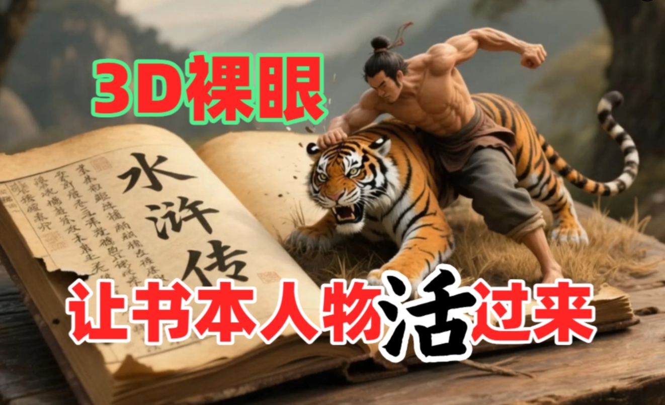 书本人物裸眼3D视频，一条视频收益过千，保姆级教程-掘金计划