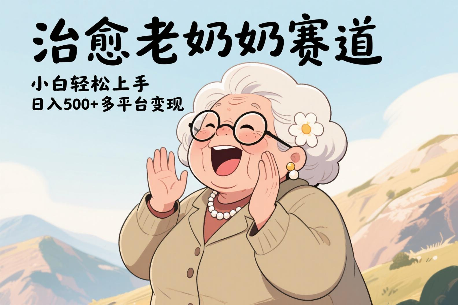 视频号治愈老奶奶赛道，小白轻松上手，日入500+多平台变现-掘金计划